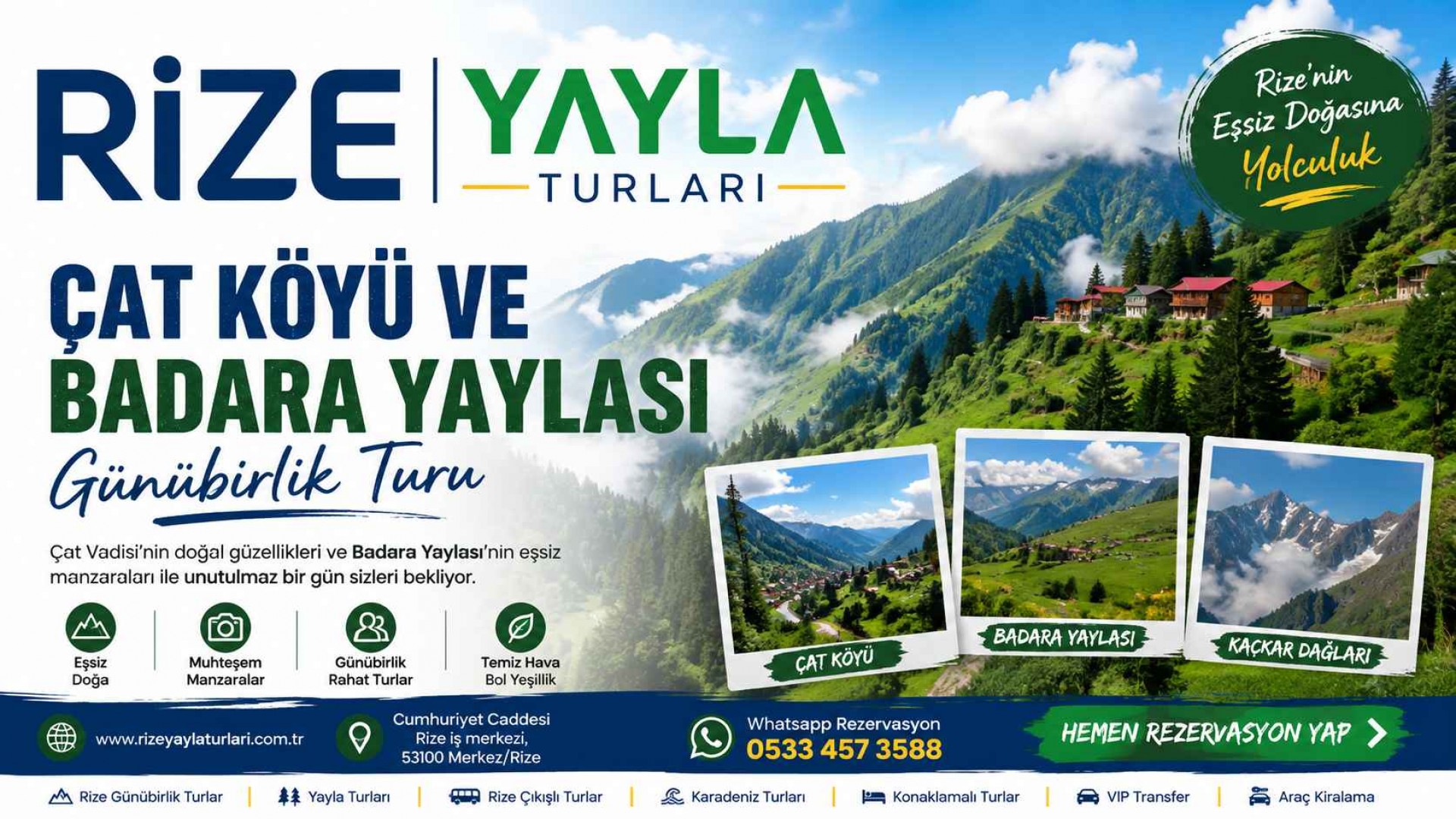 Çat Köyü ve Badara Yaylası Günübirlik Turu