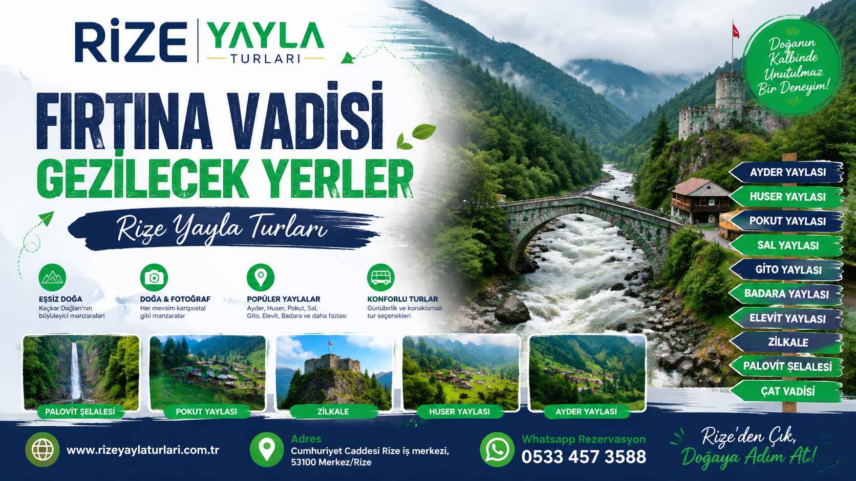 Fırtına Vadisi Gezilecek Yerler 2026 – Rize Yayla Turları ve Karadeniz Turları