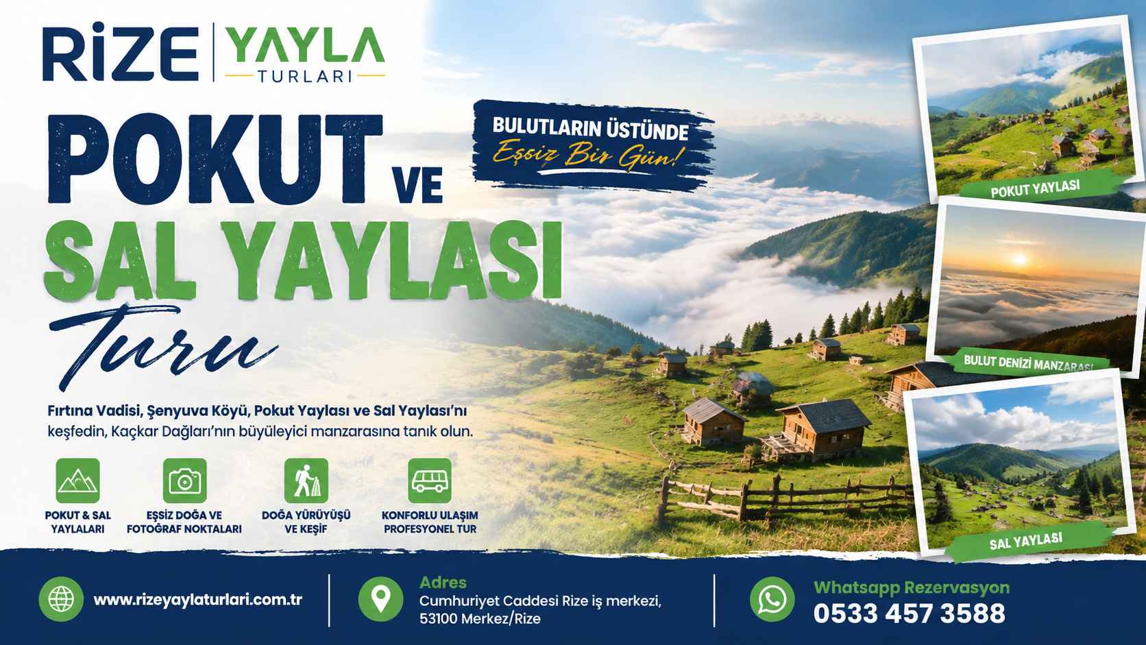 Pokut ve Sal Yaylası Turu 2026 – Rize Pokut ve Sal Yaylaları manzarası