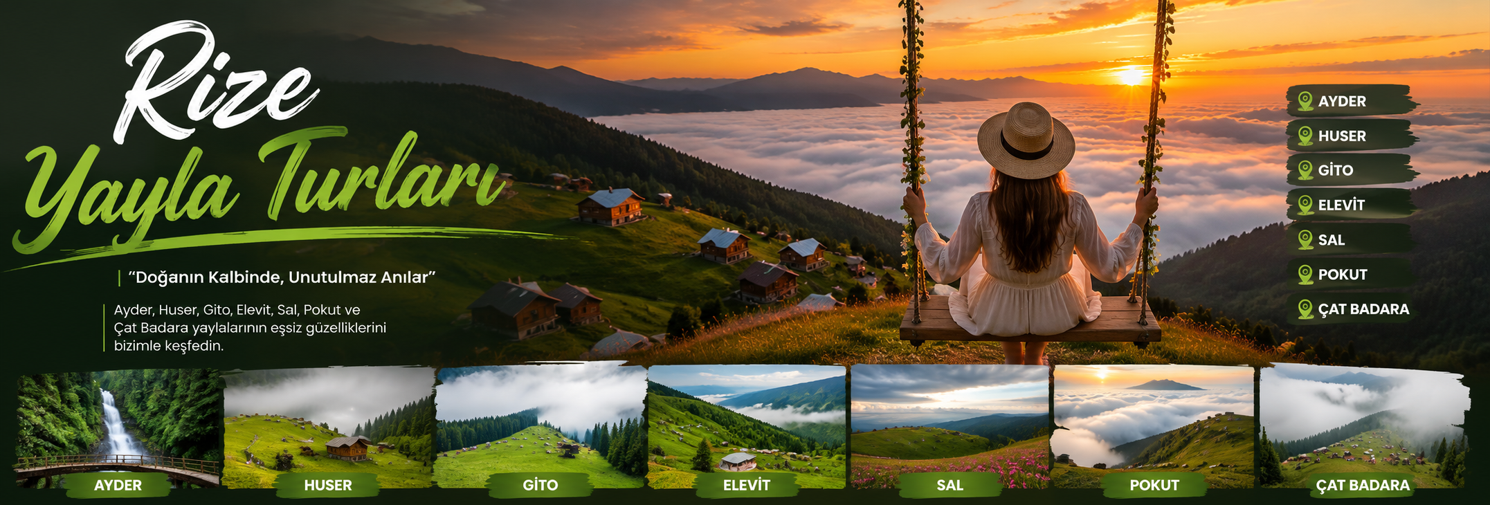 Rize Yayla Turları - Ayder Yaylası, Huser Yaylası ve Karadeniz Yaylaları